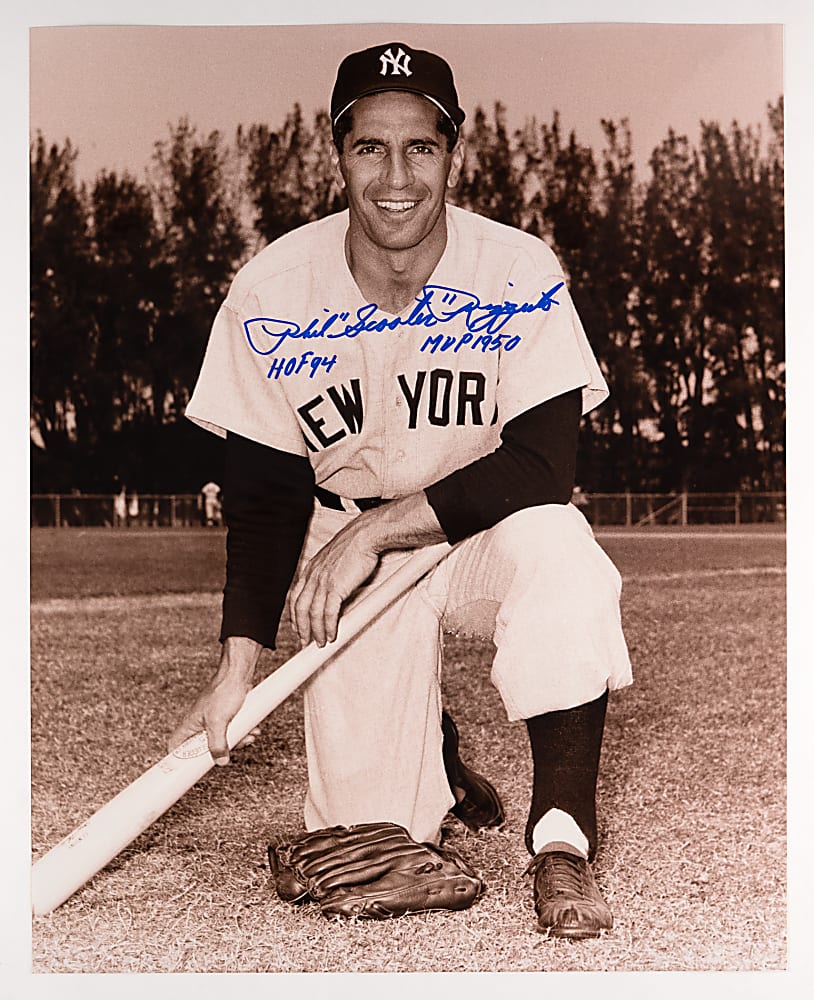New York Yankees Hall of Famer Signed Photographs (9) with (2) Joe DiMaggio