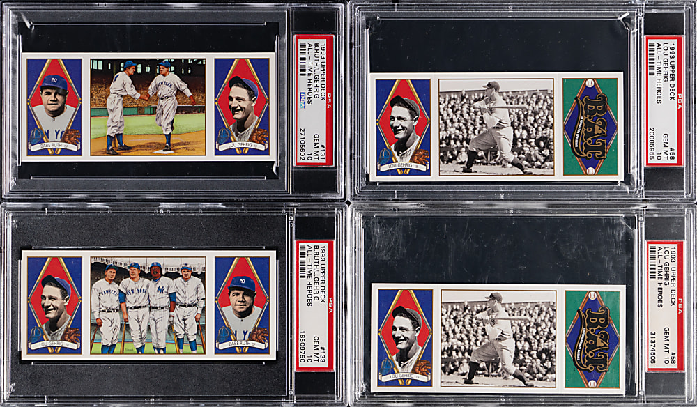 1980-1993 Lou Gehrig Oversized PSA GEM MINT 10 Collection (11) with Several Low Populations