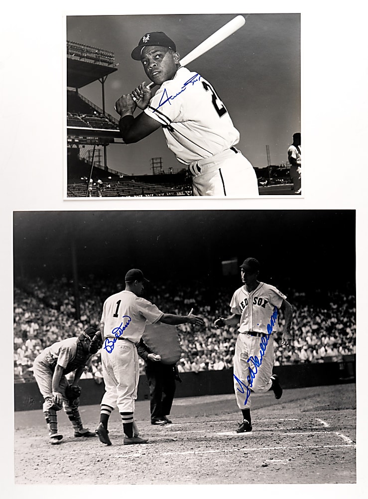 Signed Hall of Fame & Star Photo Collection (21) with Ted Williams 16x20 & Willie Mays 11x14