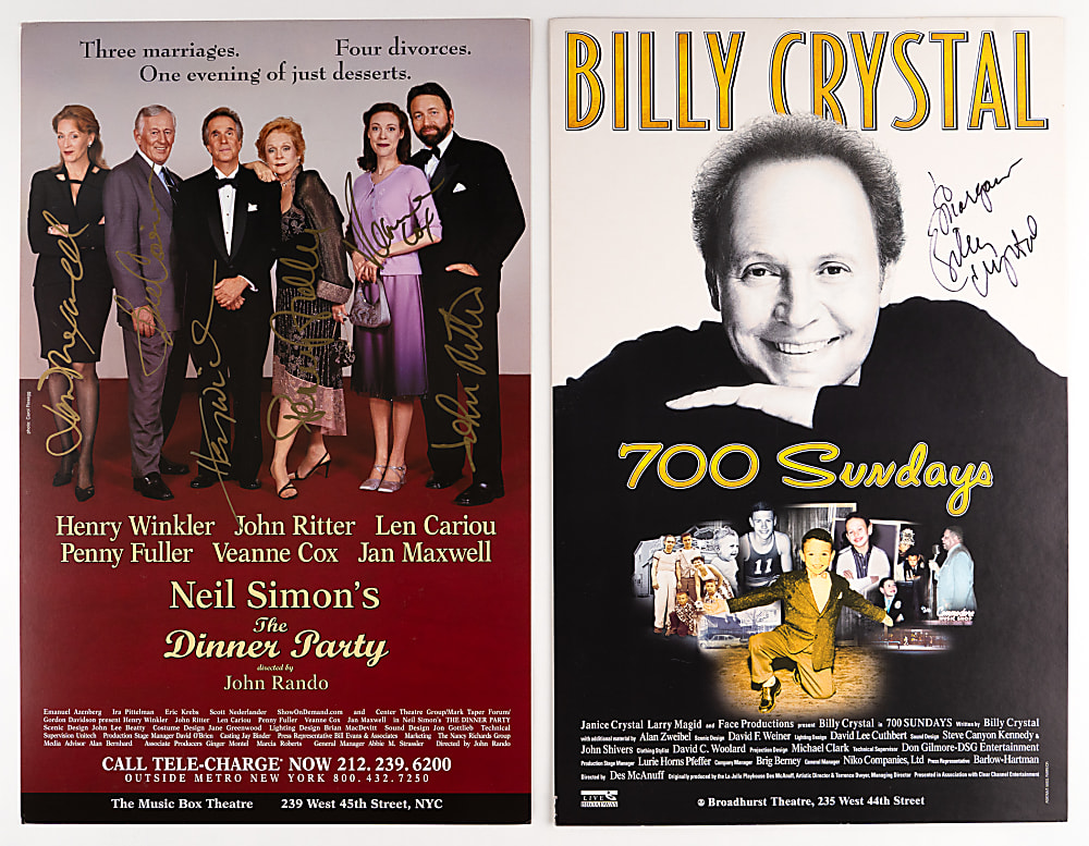 Signed Theater Play Broadside Collection (37) with Billy Crystal, John Ritter, Andrew Lloyd Weber & More