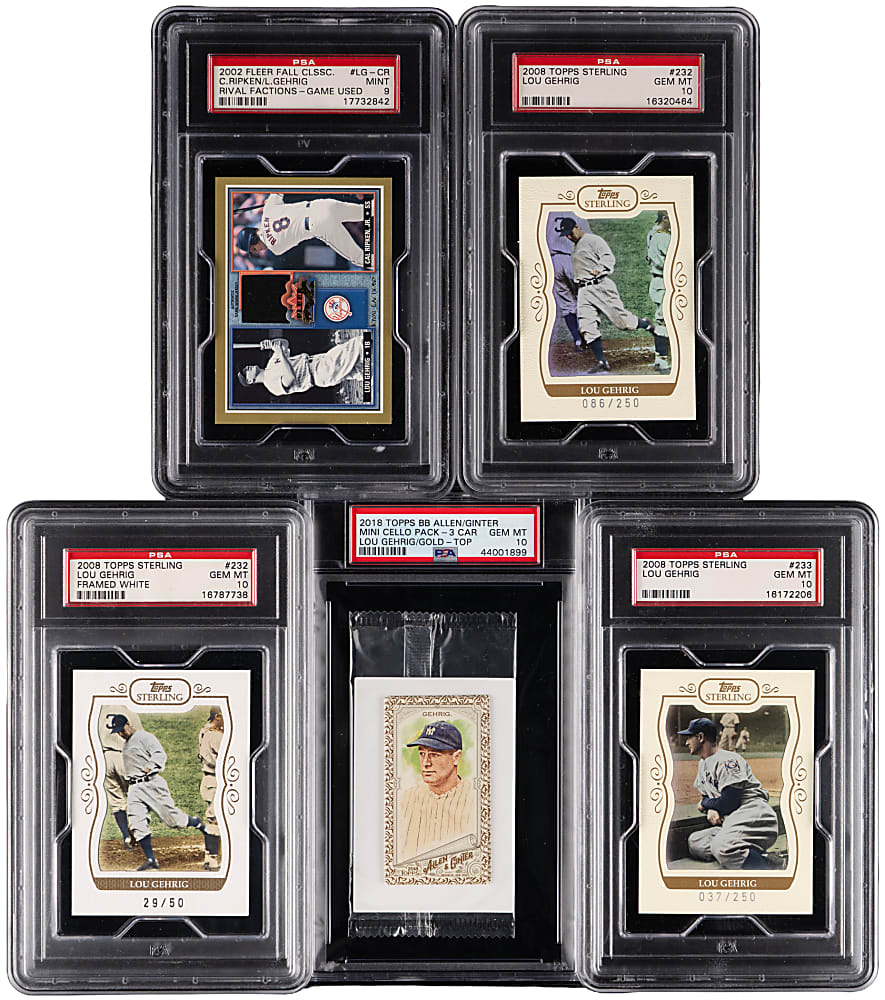 1978-2022 Baseball Hall of Fame & Superstar Graded Cards (23) with Mickey Mantle Game-Used Bat & Ichiro Suzuki Rookie