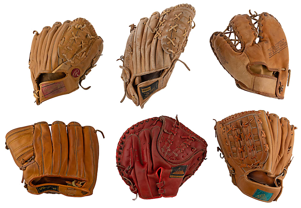 1950s-1970s Store Model Gloves (14) with (4) Hall of Famers