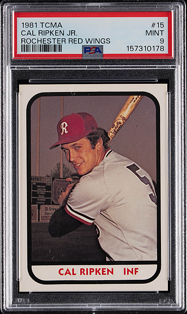 1981 TCMA Rochester Red Wings #15 Cal Ripken Jr. Minor League PSA MINT 9