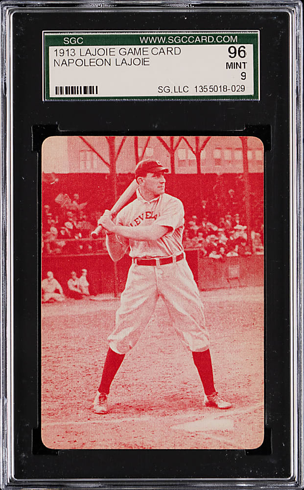 1913 Nap Lajoie Card Game Red SGC MINT 9
