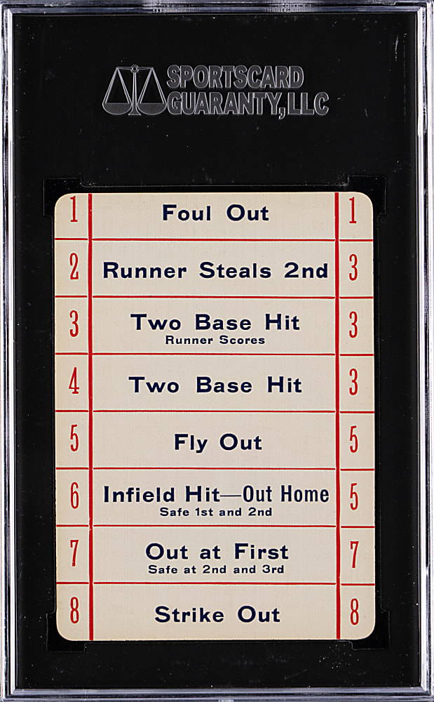 1913 Nap Lajoie Card Game Red SGC MINT 9