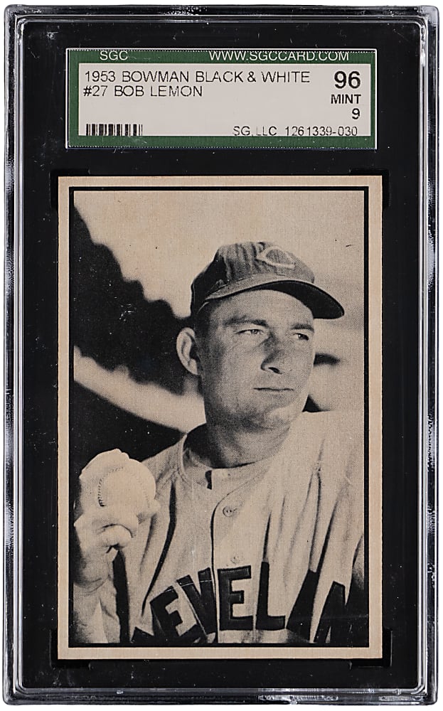 1953 Bowman Black & White #27 Bob Lemon SGC MINT 9 - Population 1 with None Higher