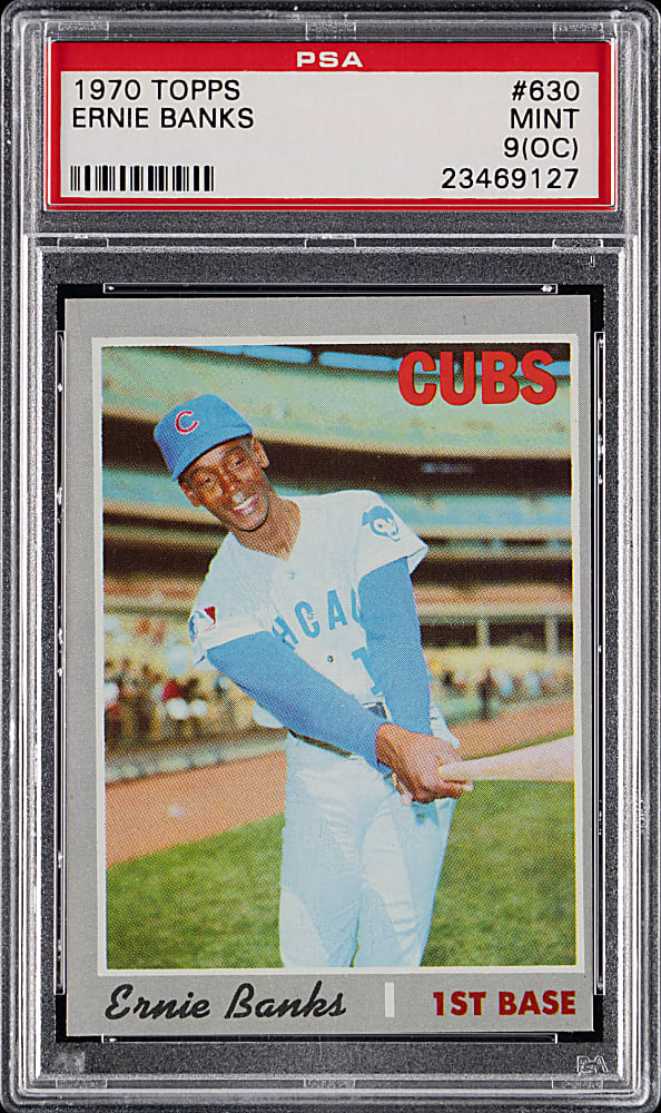 1970 Topps #630 Ernie Banks PSA MINT 9 (oc)