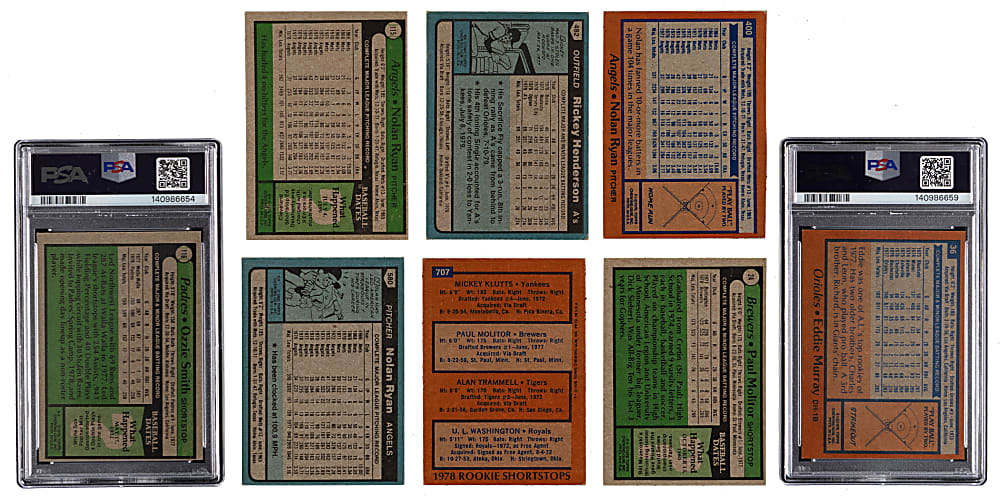 1978-1980 Topps Complete Set Run with PSA Graded Eddie Murray & Ozzie Smith Rookies