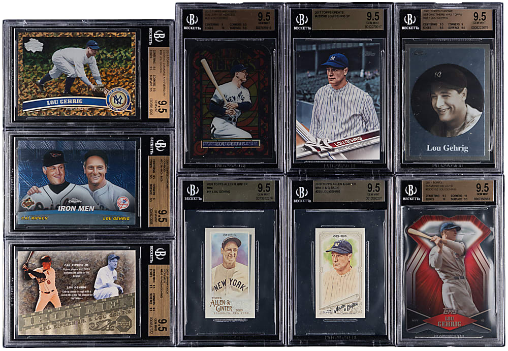 1985-2020 Lou Gehrig BGS GEM MINT 9.5 Graded Collection (30) with Inserts