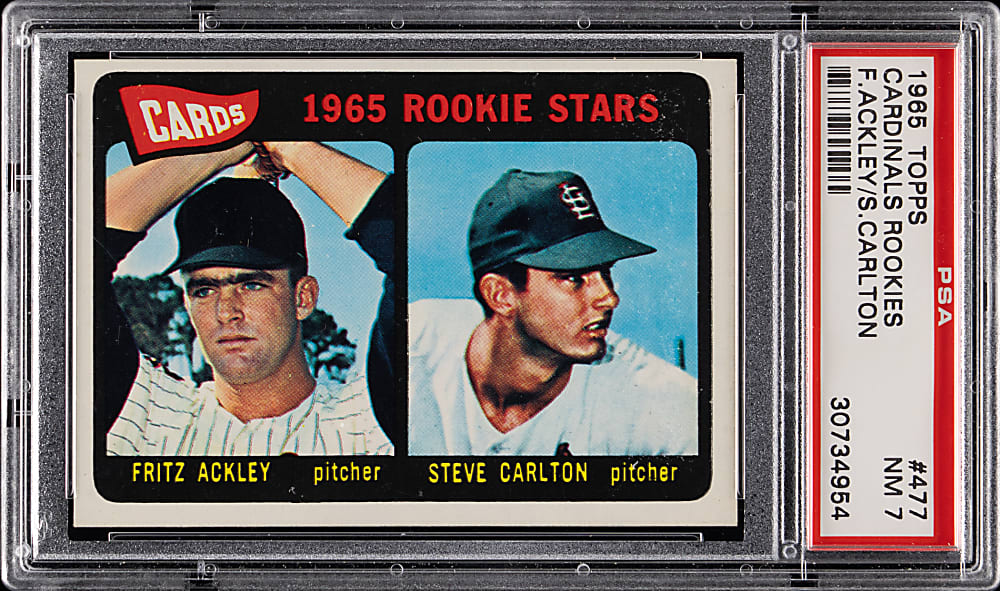 1965 Topps #477 Steve Carlton Rookie PSA NM 7
