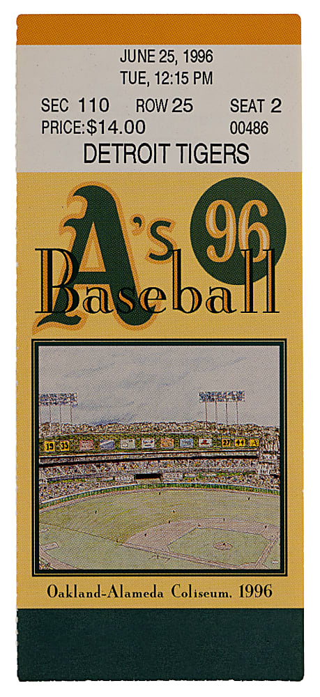 1988-1997 Mark McGwire Career Home Run Ticket Collection (22)