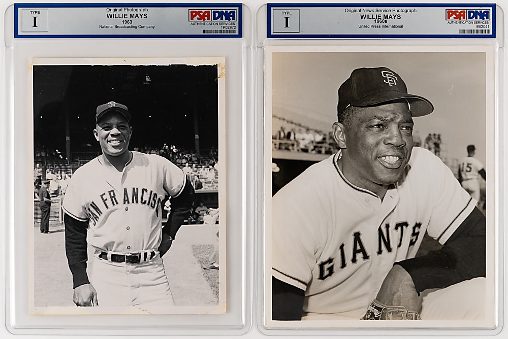 1960s Willie Mays Type I Photo Pair