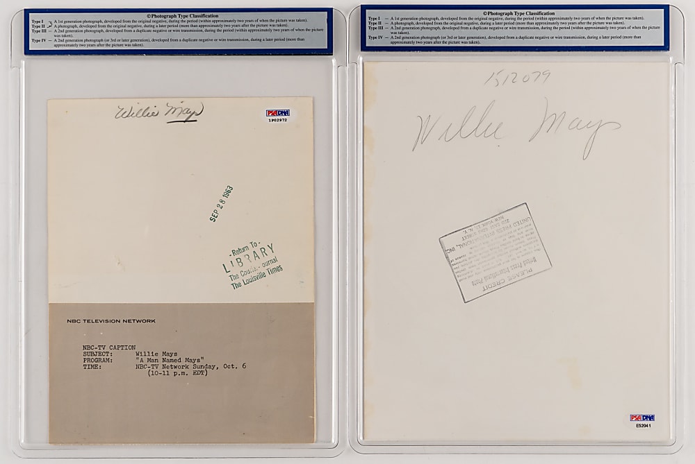 1960s Willie Mays Type I Photo Pair