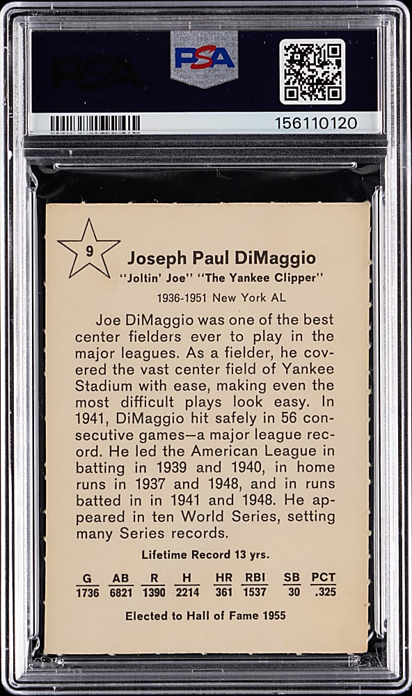 Signed 1961 Golden Press #9 Joe DiMaggio PSA/DNA Auto Grade 10
