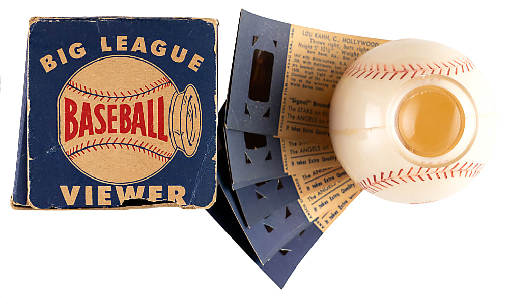 1948 Vis-Ed Big League Baseball Viewer with (10) PCL Slides Including Gus Zernial & Original Box