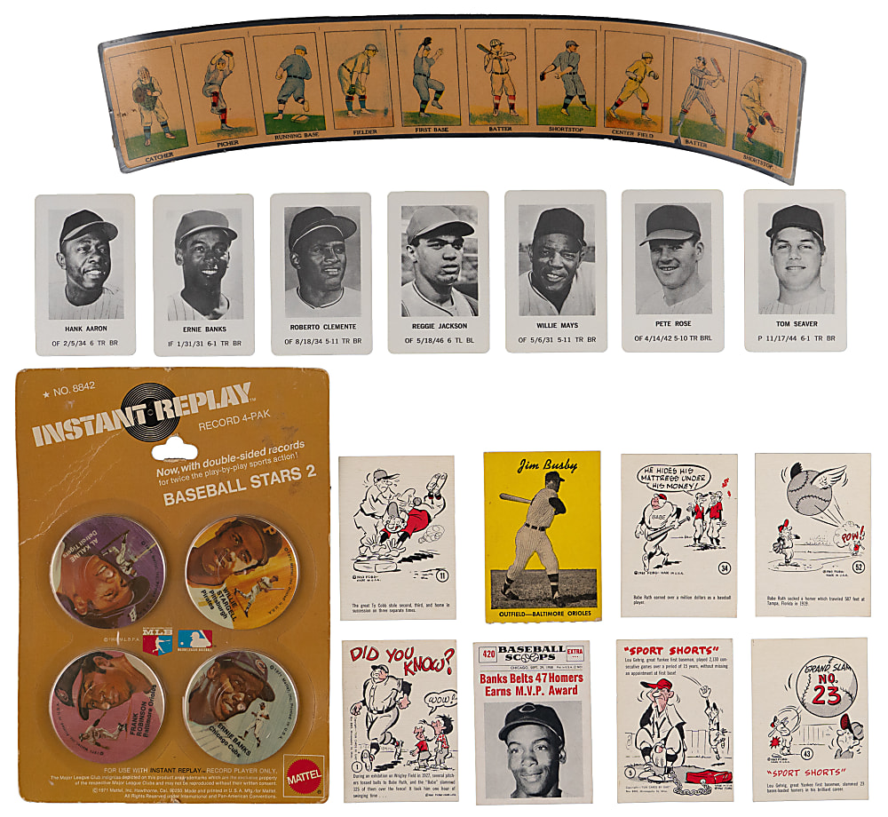 1919-1983 Eclectic Shoebox Collection (500+ Total Cards) with Hall of Famers, Uncut Strips & Oddball