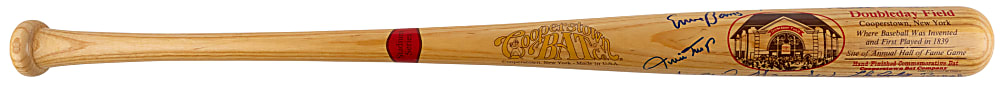 Hall of Fame/Star Multi-Signed Cooperstown Bat Co. Doubleday Field Bat with Aaron & Mays - Full JSA LOA