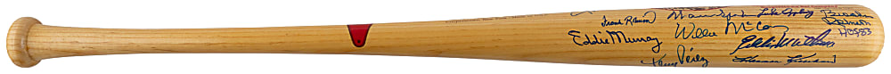 Hall of Fame/Star Multi-Signed Cooperstown Bat Co. Doubleday Field Bat with Aaron & Mays - Full JSA LOA