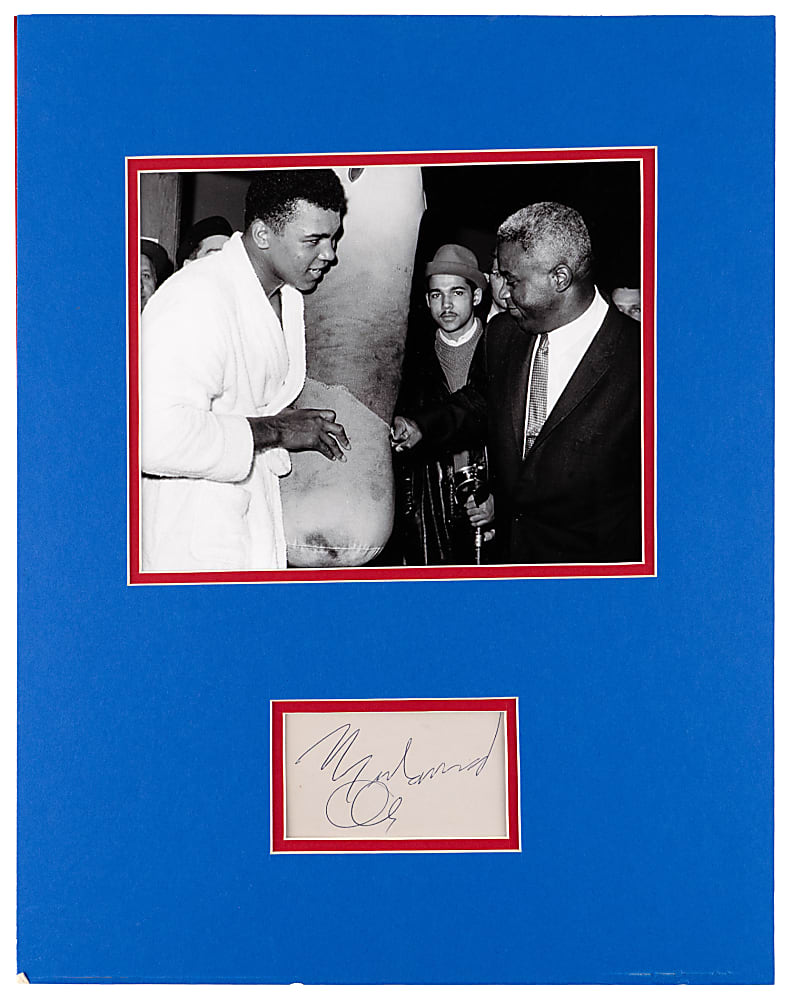 Muhammad Ali Signed Cut Matted Display