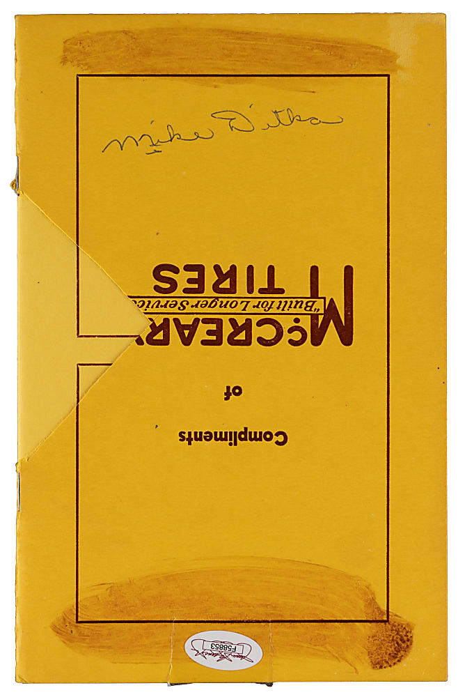1961 Mike Ditka Rookie Year Signed IJHS Program - JSA