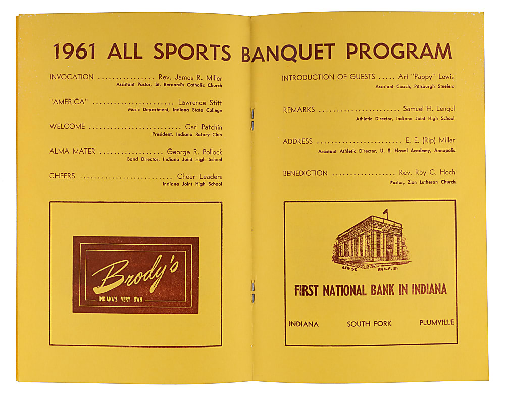 1961 Mike Ditka Rookie Year Signed IJHS Program - JSA