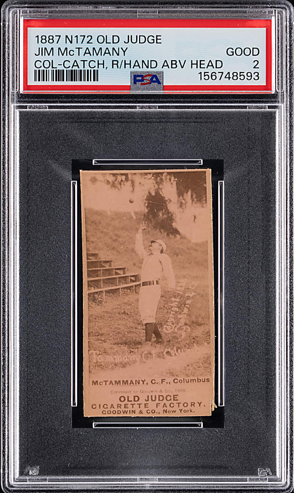 1887 N172 Old Judge #320-2 Jim McTamany (Columbus) PSA GOOD 2