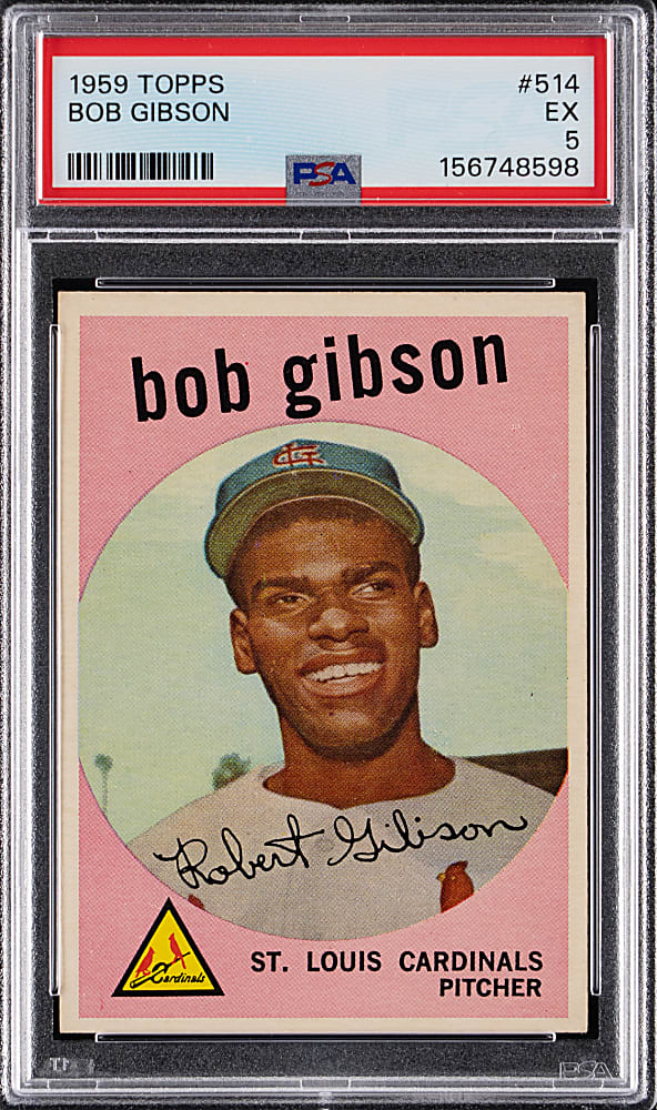 1959 Topps #514 Bob Gibson Rookie High Number PSA EX 5