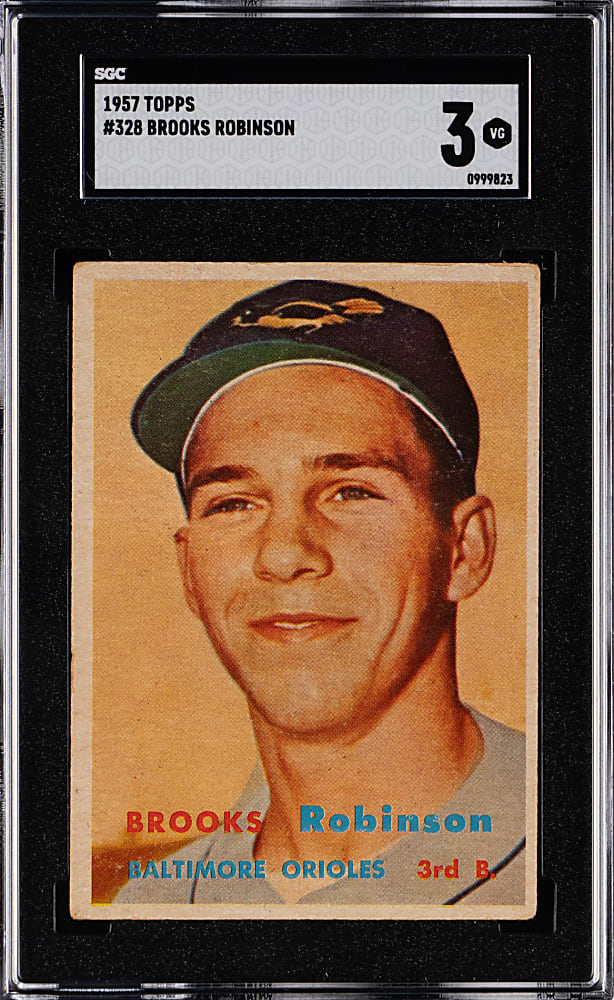 1957 Topps #328 Brooks Robinson Rookie SGC VG 3
