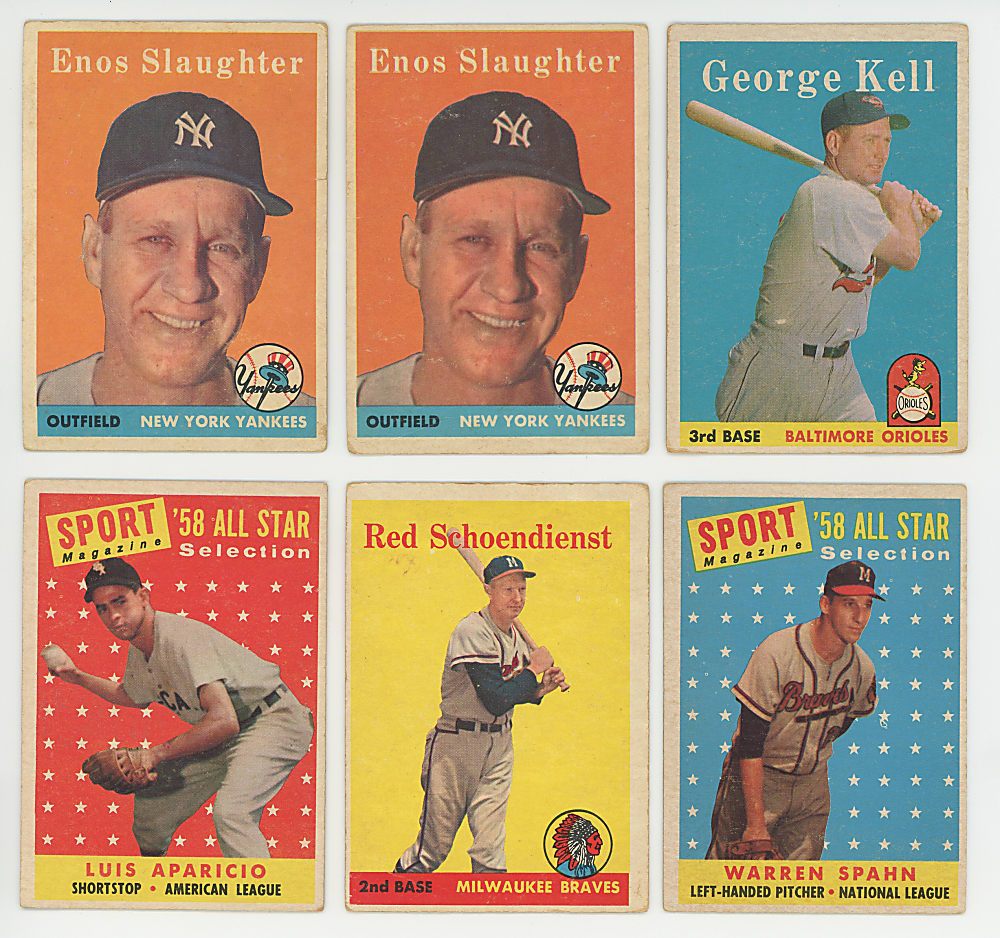 1958 Topps Collection (169) with Several Hall of Famers & Stars Including Aaron, Koufax, Mantle, Maris RC, Mays & T. Williams