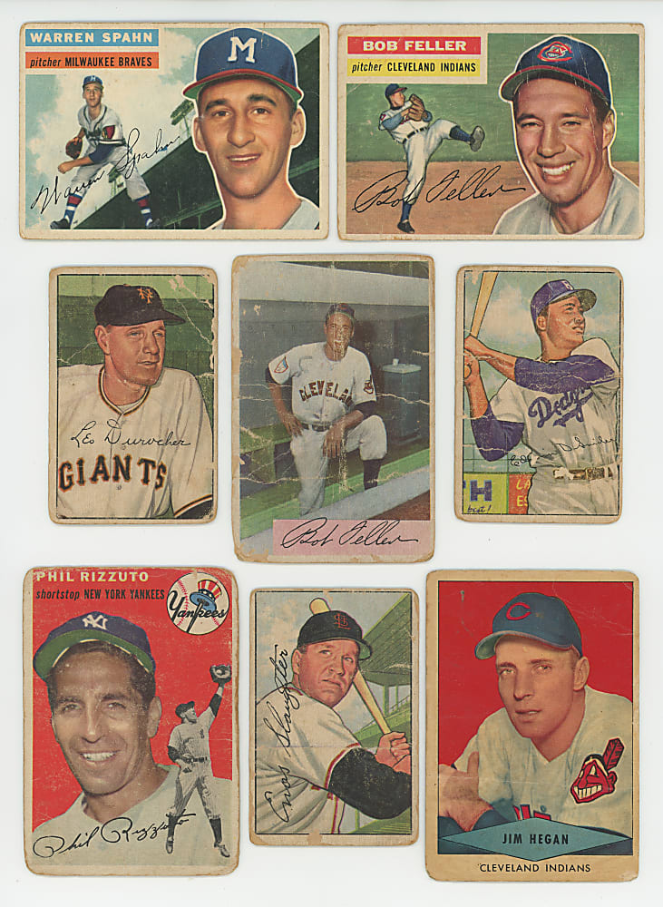 1952-1956 Topps & Bowman Collection (300+) with (29) Hall of Famers Including Aaron, Koufax, Musial & T. Williams