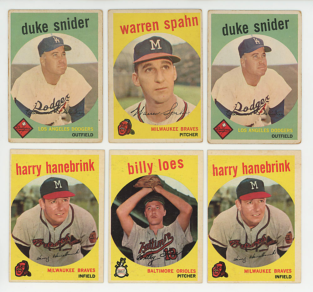 1959 Topps Collection (271) with (20+) Hall of Famers Including (3) Mays, (2) Mantle & Aaron