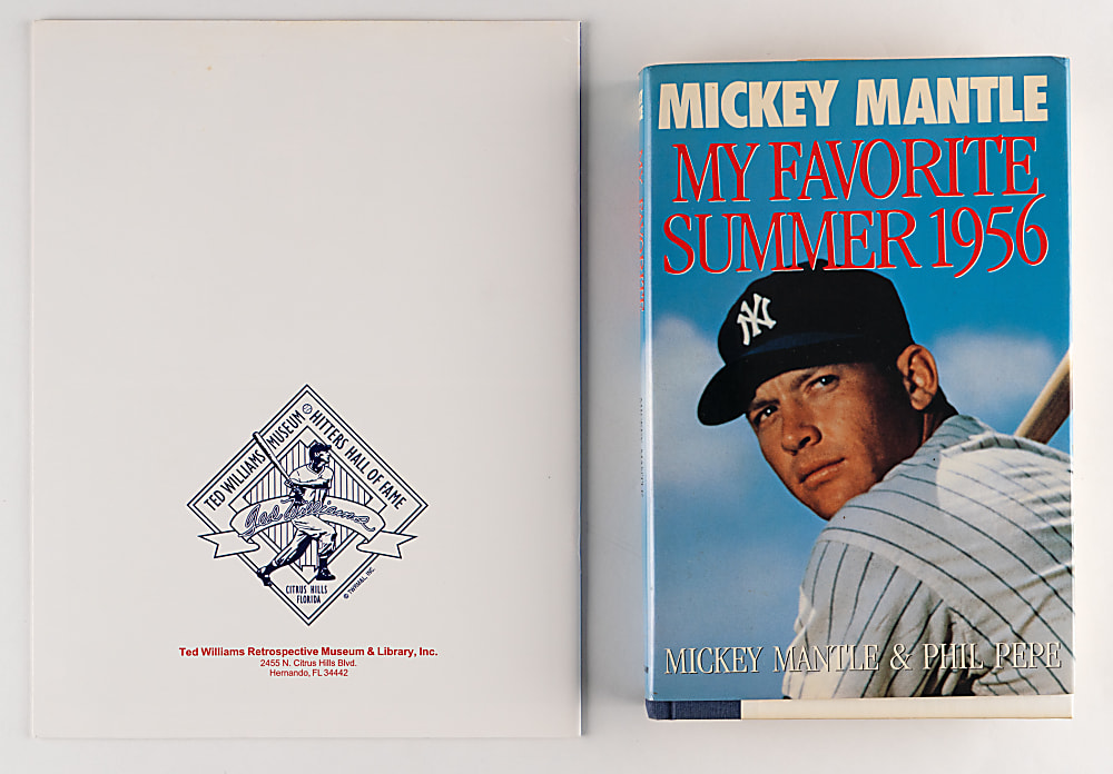 Hall of Fame Signed Publication Collection (6) with Aaron, Mantle & T. Williams - All Individually Certified
