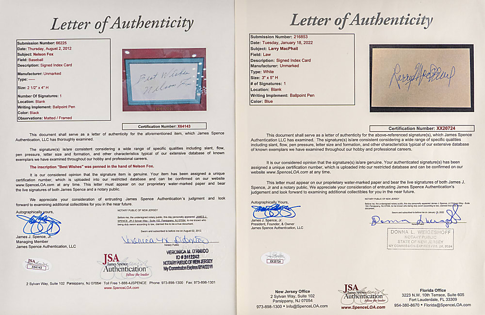 Hall of Famer Signed Index Card Collection (12) with Billy Southworth, Joe McCarthy & Nellie Fox