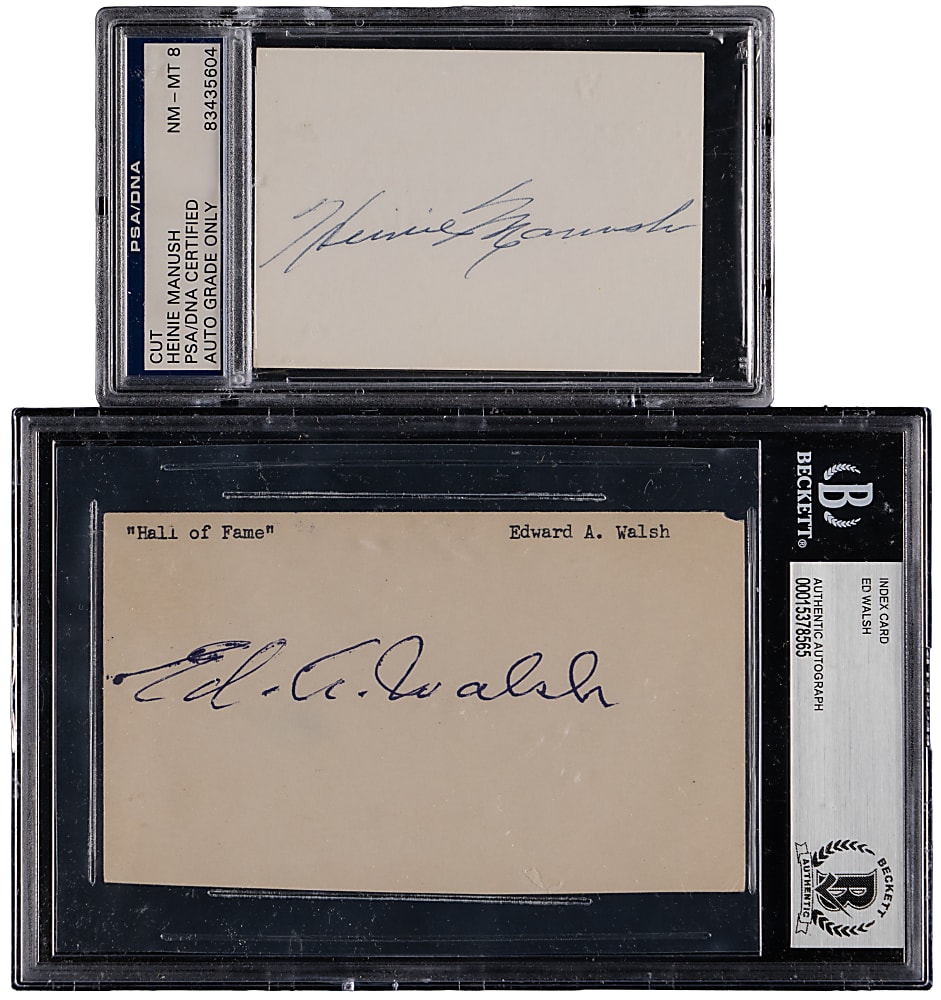 Hall of Famer/Star Signed Index Card/Cut Collection (8) - All Certified