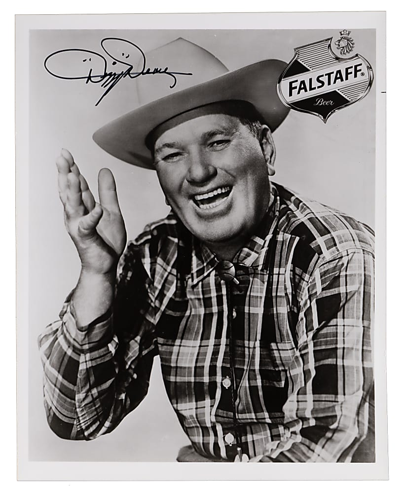 Dizzy Dean Signed Falstaff Beer Advertising Photo with Full PSA