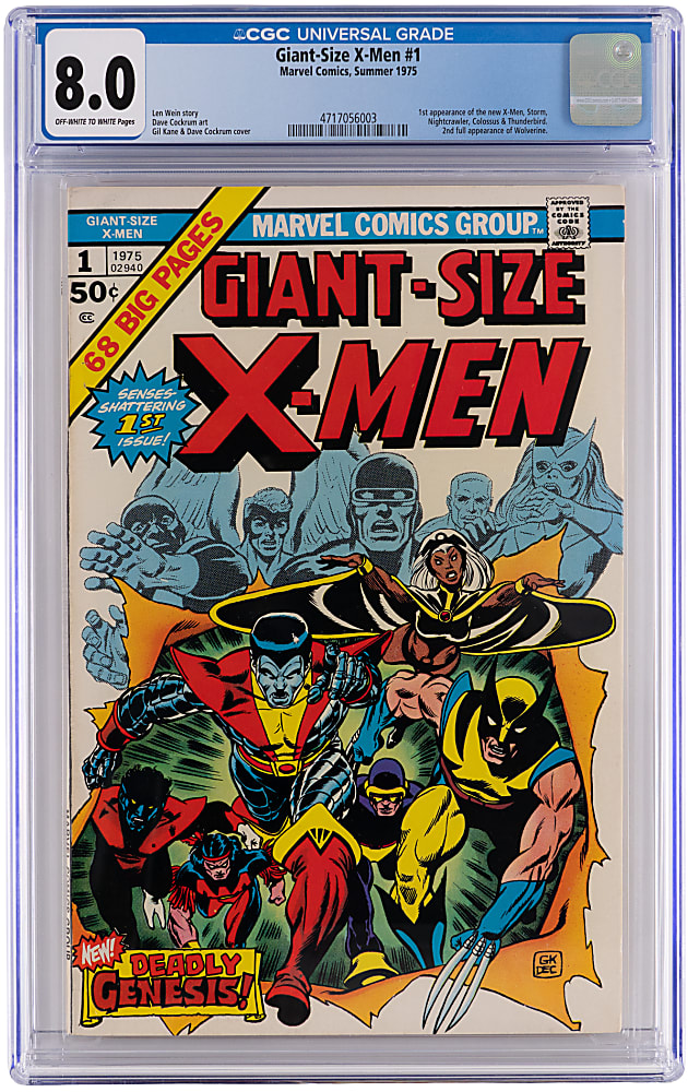 1975 Marvel Comics Giant-Size X-Men #1 First Appearance of New X-Men Team - CGC 8.0