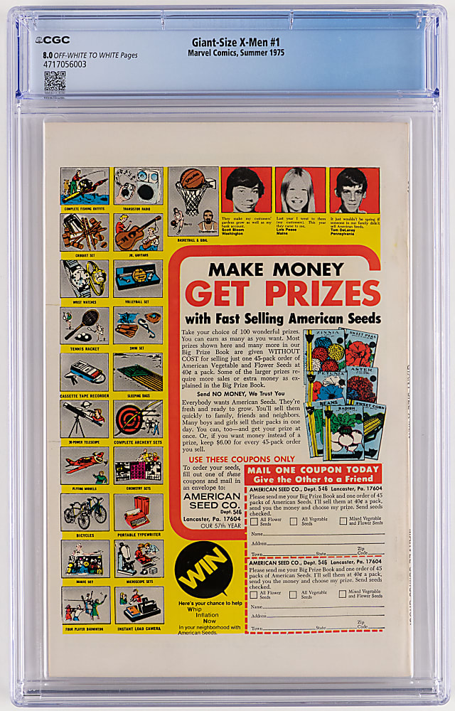 1975 Marvel Comics Giant-Size X-Men #1 First Appearance of New X-Men Team - CGC 8.0
