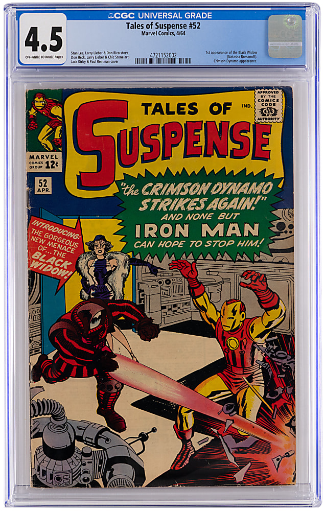 1964 Marvel Comics Tales of Suspense #52 First Black Widow - CGC 4.5