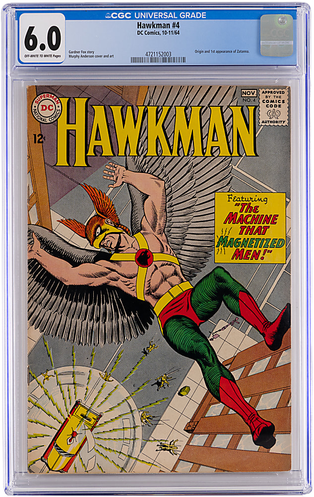 1964 DC Comics Hawkman #4 First Zatanna - CGC 6.0