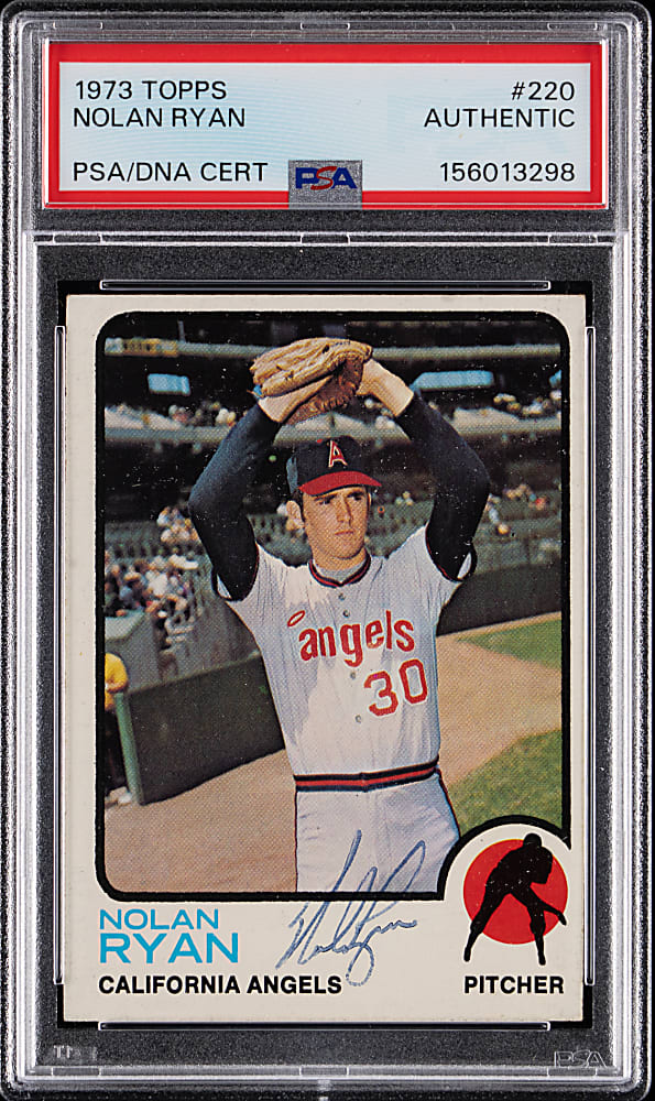 Signed 1973 Topps #220 Nolan Ryan PSA/DNA Authentic