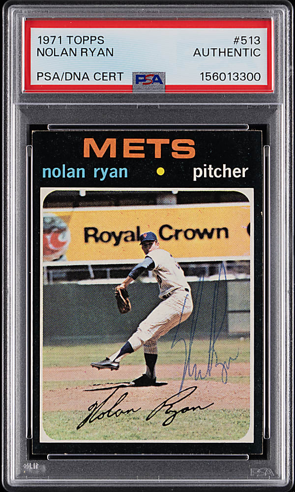 Signed 1971 Topps #513 Nolan Ryan PSA/DNA Authentic