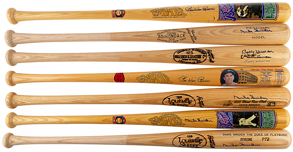 Los Angeles/Brooklyn Dodgers Legends Signed Bat Collection (7)