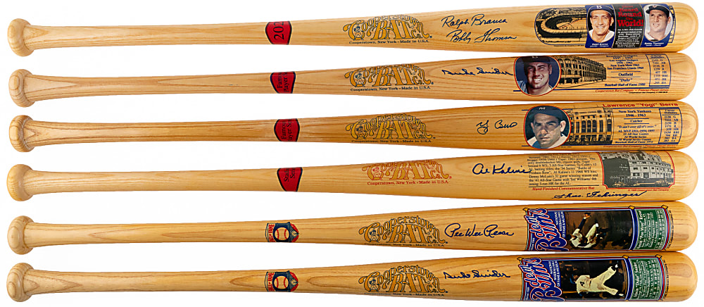 Cooperstown Co. Autographed Hall of Fame & Star Bat Collection (6)