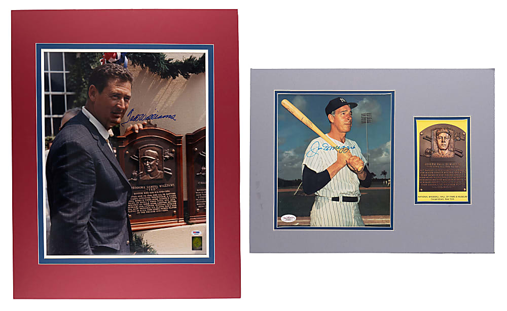 Multi/Single-Signed & Matted Photographs (8) with Joe DiMaggio & Ted Williams
