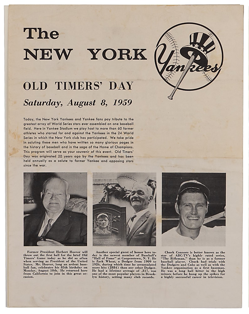 1896-1980s Mostly Baseball Flats (72) with Vintage Photos including PSA Willie Mays & New York Emphasis