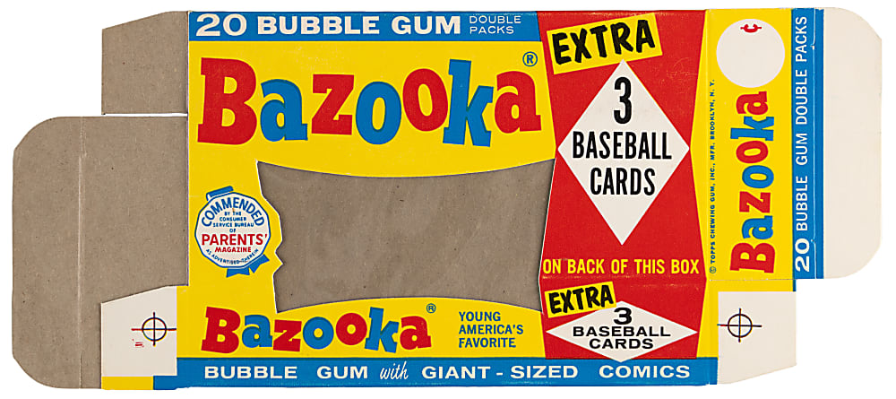 1960 Bazooka Complete Box Early Wynn/Frank Robinson/Rocky Colavito