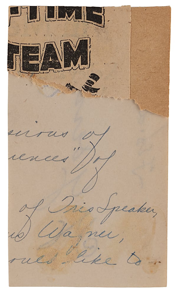 1947 Cy Young Signed & Dated Cut with Full JSA LOA