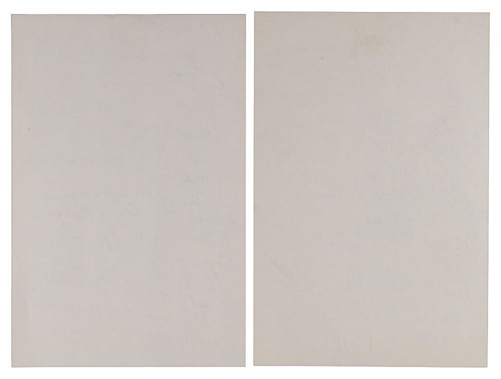 1965-1976 Baseball Hall of Fame Induction Weekend Alumni/Inductee/Guest Multi-Signed Sheets (2) with (48) Total Signatures