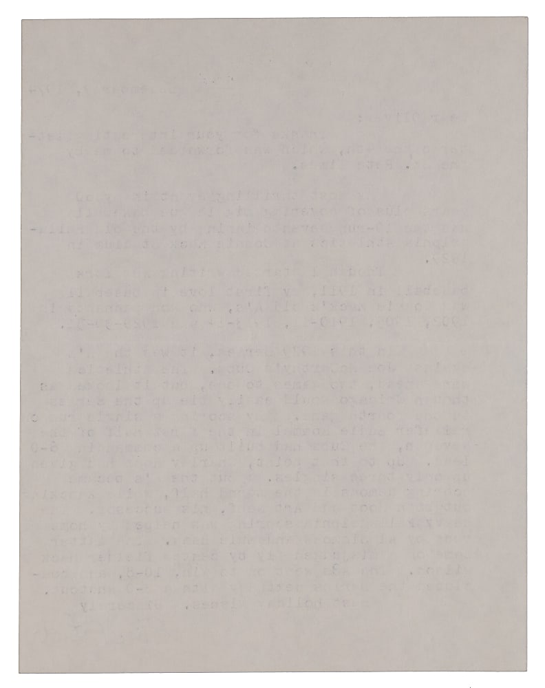 Fred Lieb 1974 "Most Thrilling Experience Typed Letter Signed - Covering 1929 World Series