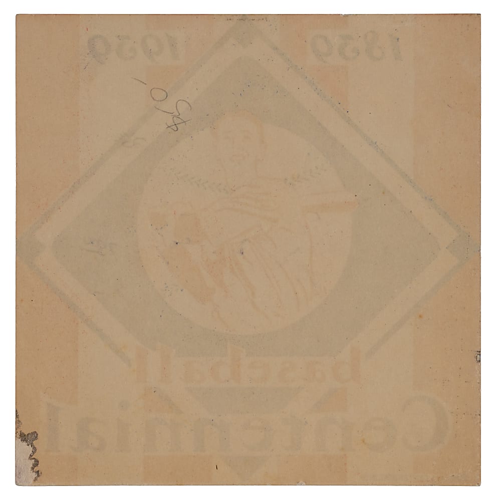 1939 Cy Young Signed Baseball Centennial Sticker with Full JSA LOA